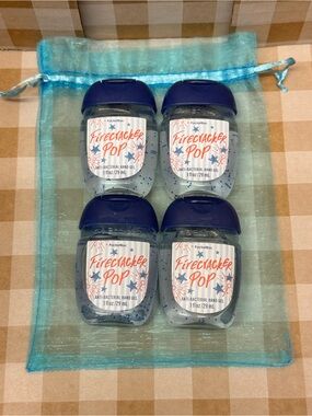 NEW B&BW (4) Firecracker Pop Pocketbac Sanitizer Hand Gel’s